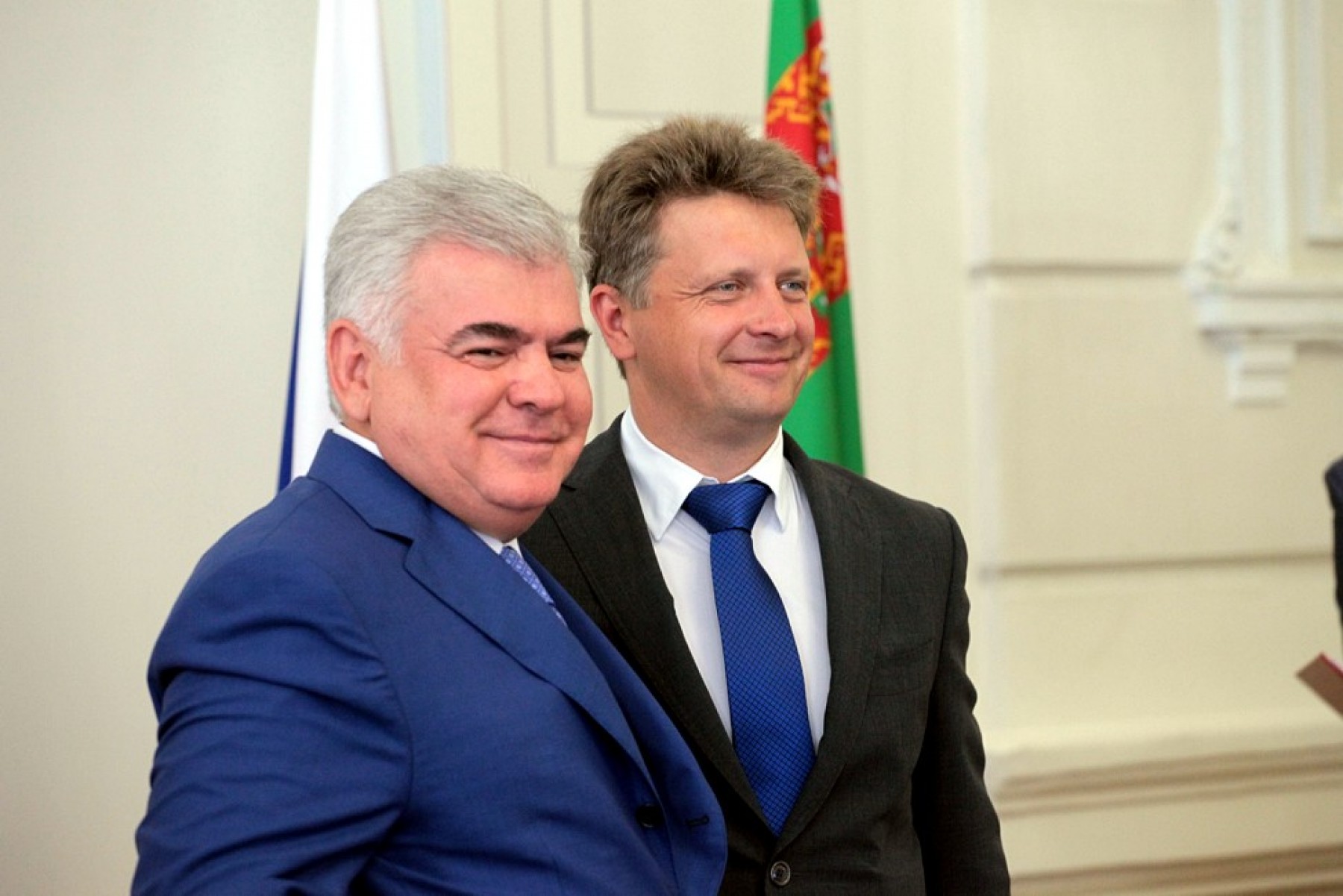 8 августа в Астрахани Министр транспорта РФ Максим Соколов и Министр ...